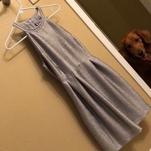 Silver JLo dress, size 2 NWOT